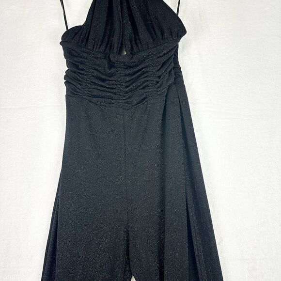 Urban Outfitters Silence & Noise Aston Halterneck Jumpsuit Small NWT Glitter - Picture 7 of 11